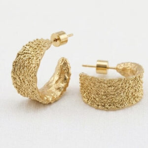 Terra Granular C-Hoop Earrings