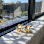 Terra Granular C-Hoop Earrings