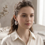 Luna Satin Crescent Hoop Earrings