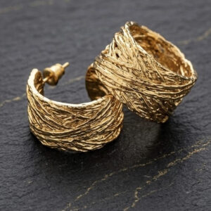 Weave Layered C-Hoop Earrings
