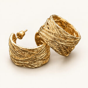 Weave Layered C-Hoop Earrings