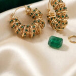 Mosaic Coil Hoop Earrings