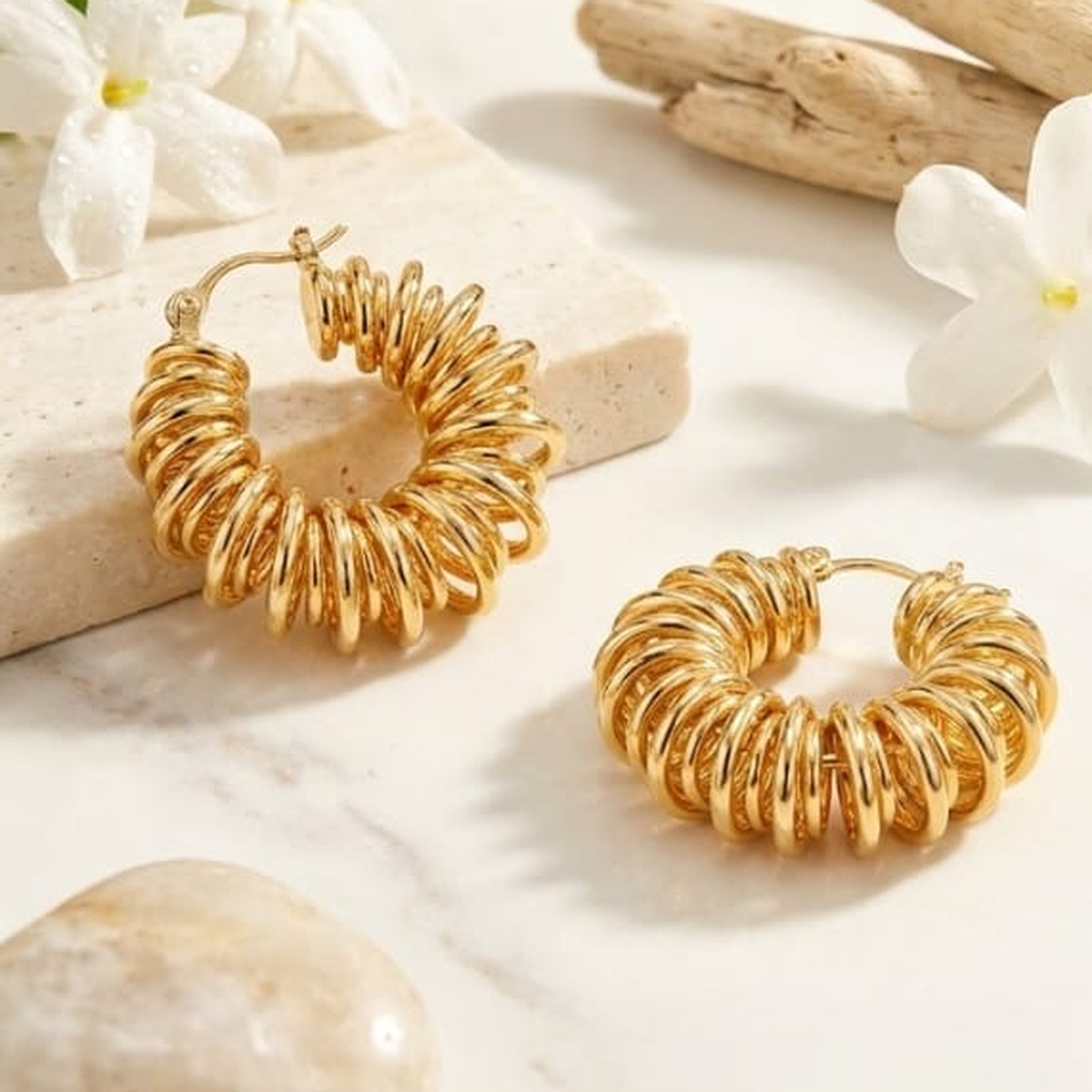 Helix Coiled Hoop Earrings Helix Coiled Hoop Earrings