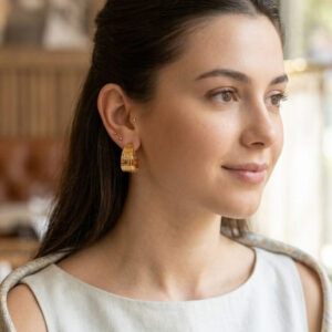 Meander Greek-Key Hoop Earrings