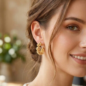 Orbit Beaded Garland Hoop Earrings