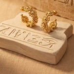 Orbit Beaded Garland Hoop Earrings