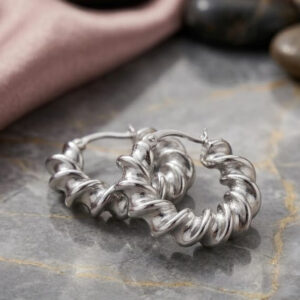 Sculpt Twist Hoop Earrings