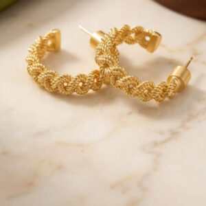 Sculpt Twist Hoop Earrings