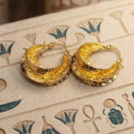 Ember Hammered Tapered Hoop Earrings