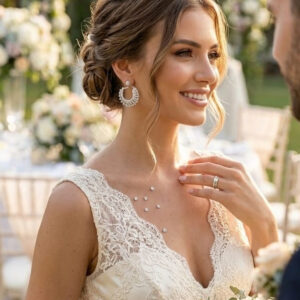 Lumi Crystal-Look Fan Hoop Earrings