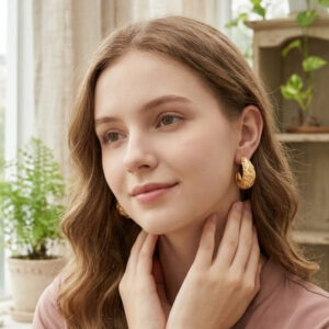 Crossweave Dome Hoop Earrings