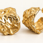 Molten Relief C-Hoop Earrings