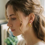 Laurel Leaf Cluster Stud Earrings