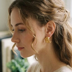 Laurel Leaf Cluster Stud Earrings