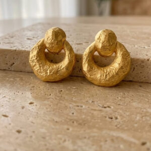 Atlas Hammered Door-Knocker Earrings
