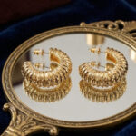 Ripple Ribbed Chunky Hoop Earrings