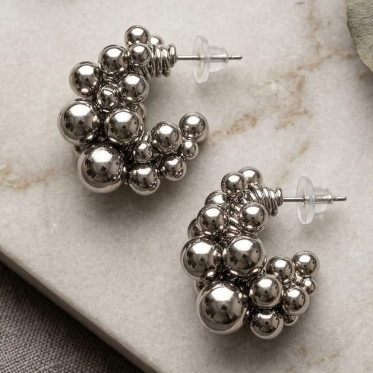 Nova Bubble Cluster Hoop Earrings Nova Bubble Cluster Hoop Earrings