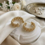 Nest Woven Open Hoop Earrings