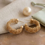 Nest Woven Open Hoop Earrings