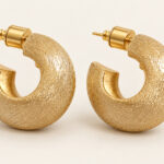 Sera Brushed Puffy Hoop Earrings