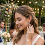 Horseshoe Crystal-Look Drop Earrings