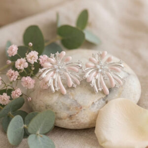 Blush Firework Floral Stud Earrings