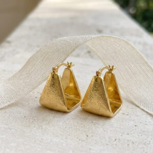 Apex Pyramid Hoop Earrings