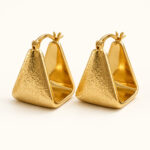 Apex Pyramid Hoop Earrings