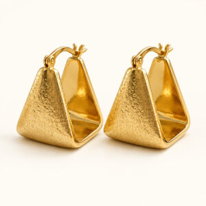 Apex Pyramid Hoop Earrings