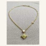 Geometric Square Drop Necklace