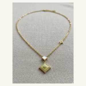 Geometric Square Drop Necklace