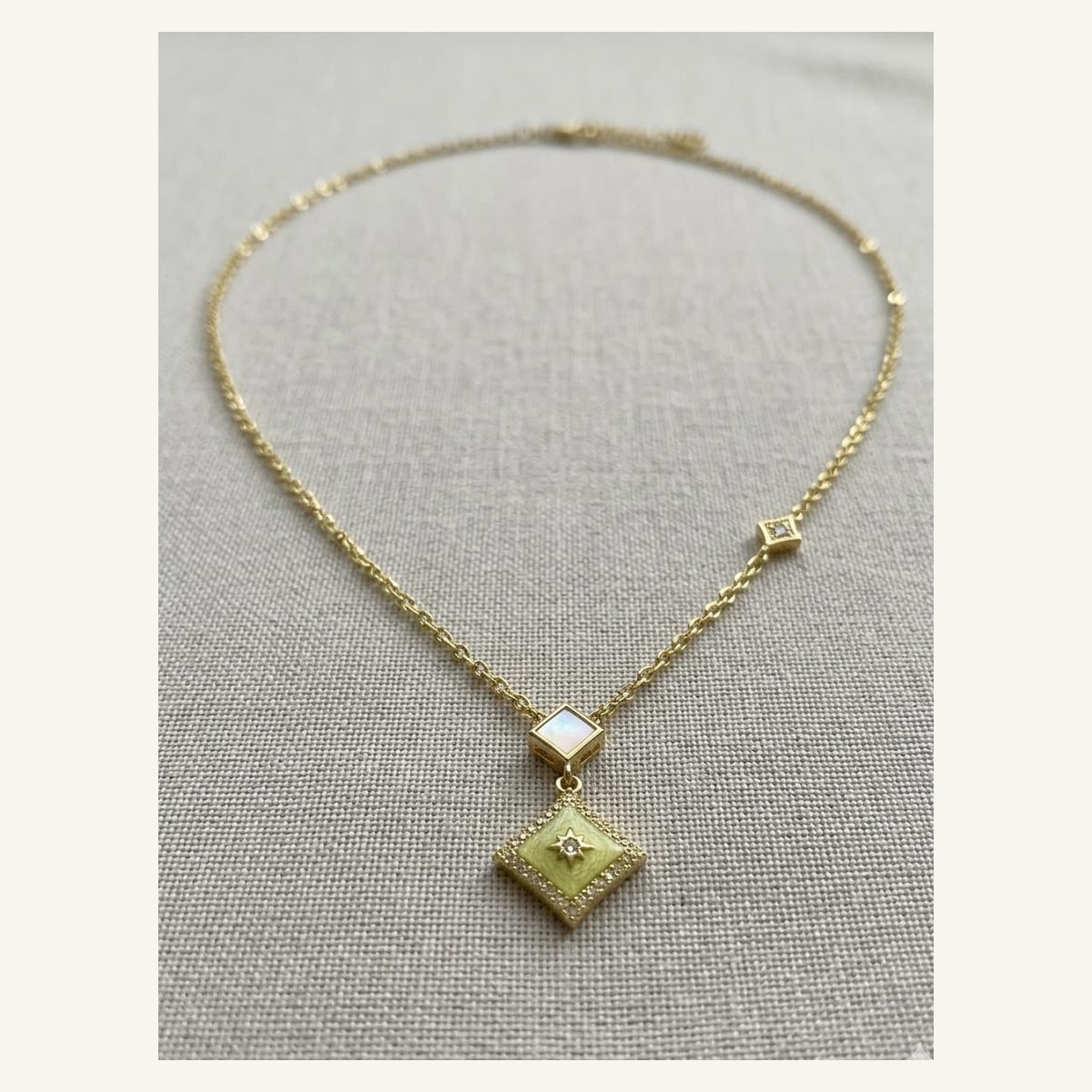Geometric Square Drop Necklace Geometric Square Drop Necklace