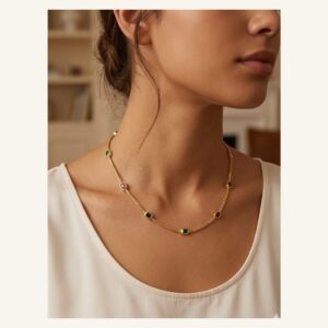 Rainbow Station Collar Necklace
