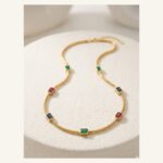 Rainbow Station Collar Necklace