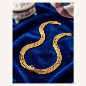 Twin-Gem Multi-Strand Collar