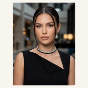 Monochrome Crystal Collar Necklace