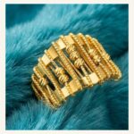 Ribbed Architectural Wide Ring