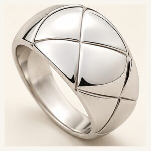 Faceted Silver Dome Ring