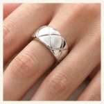 Faceted Silver Dome Ring