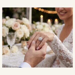 Concentric Pavé Disc Ring