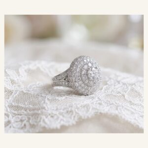 Concentric Pavé Disc Ring