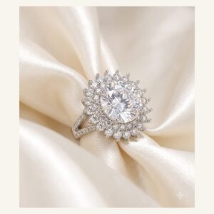 Radiant Round Halo Ring