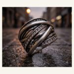 Midnight Wave Crossover Ring