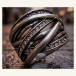 Midnight Wave Crossover Ring