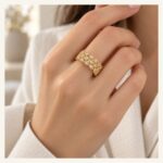 Golden Textured Crossover Band