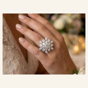 Silver Marquise Blossom Ring