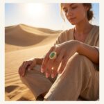 Green Oval Textured Signet