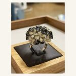 Monochrome Floral Mosaic Ring