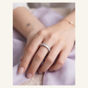 Silver Baguette Eternity Band