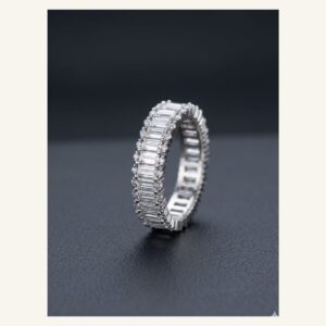 Silver Baguette Eternity Band